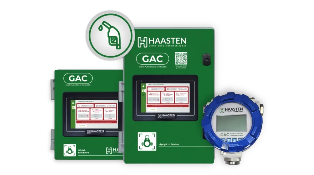 Sistema GAC de Haasten para control de combustible con RFID y caudalímetro digital